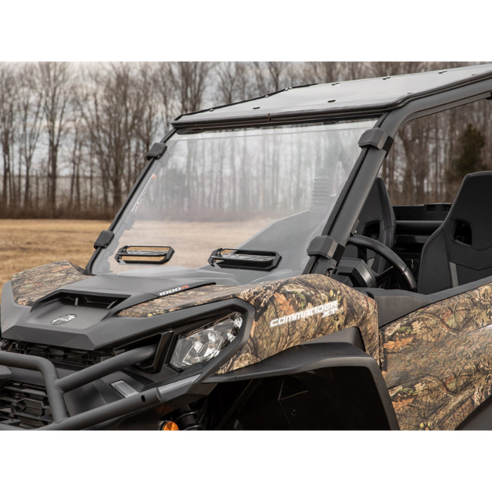 SuperATV Scratch Resistant Vented Full Windshield for Can-Am Maverick Sport