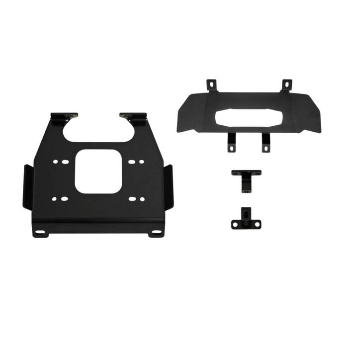 SuperATV Winch Mounting Plate for Polaris RZR XP Turbo