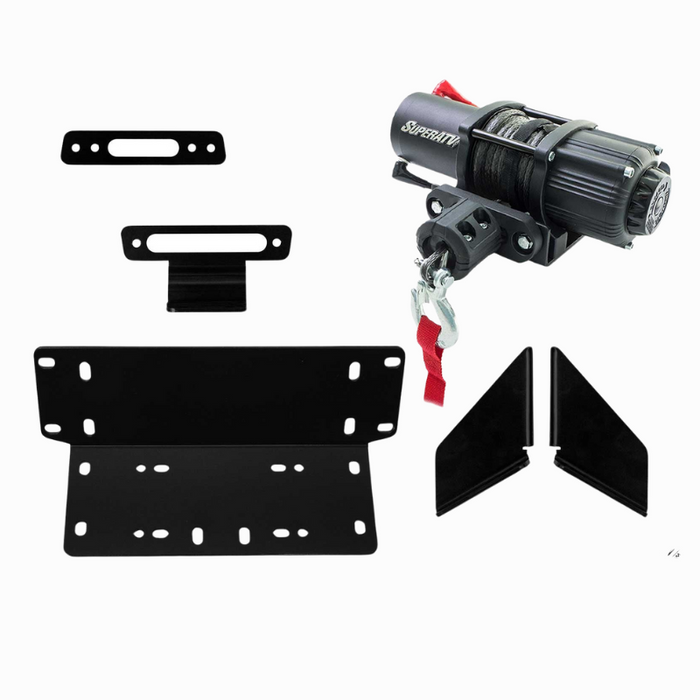 SuperATV Winch Mounting Plate for Kawasaki Teryx