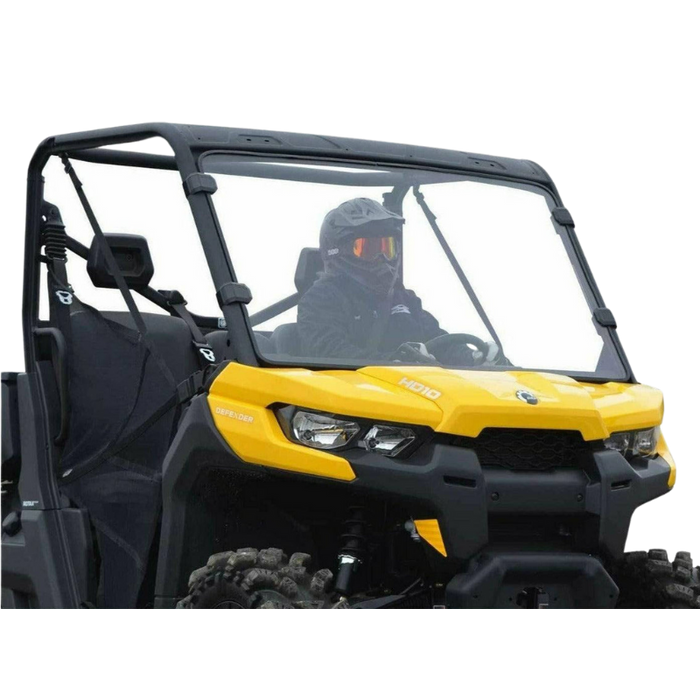 SuperATV Scratch Resistant Vented Full Windshield for Can-Am Defender