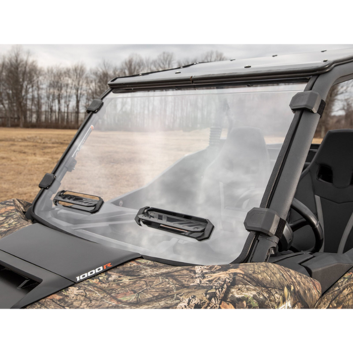 SuperATV Scratch Resistant Vented Full Windshield for Can-Am Maverick Sport