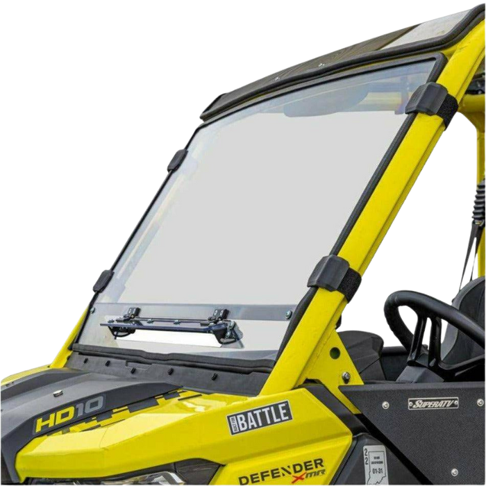 SuperATV Scratch Resistant Vented Full Windshield for Can-Am Defender