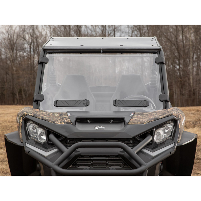 SuperATV Scratch Resistant Vented Full Windshield for Can-Am Maverick Sport