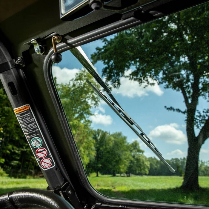 SuperATV Flip Down Glass Windshield for Can-Am Maverick Trail