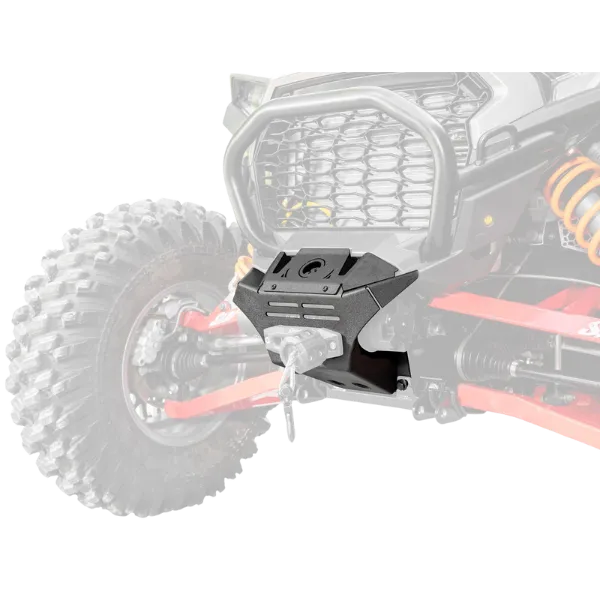 SuperATV Winch Mounting Plate for Polaris RZR XP 1000