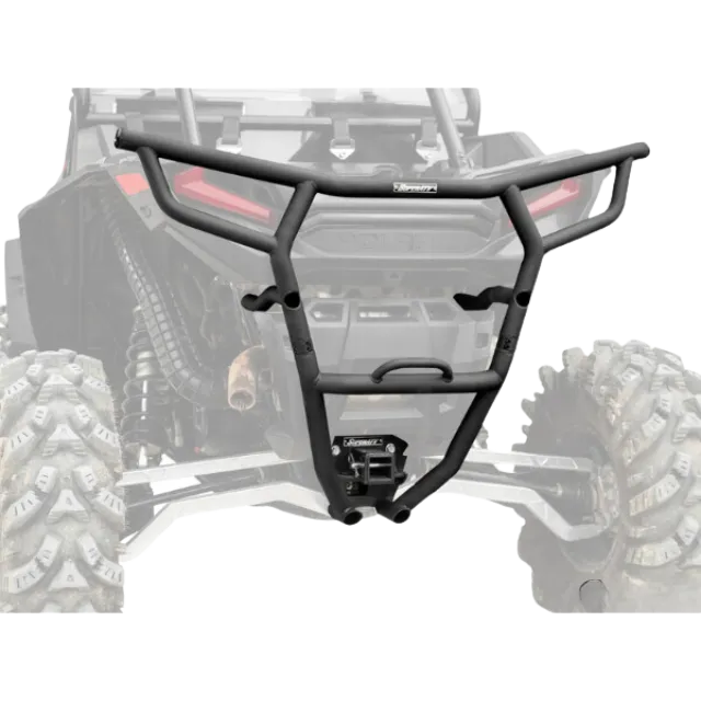 SuperATV Rear Bumper with Receiver Hitch for Polaris RZR XP Turbo