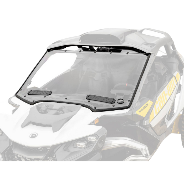 SuperATV Scratch Resistant Vented Full Windshield for Can-Am Maverick R