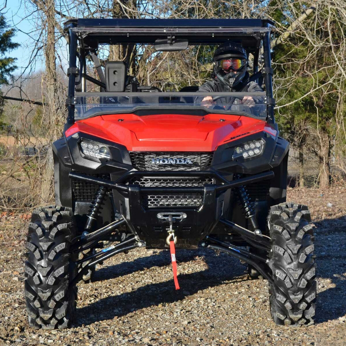 SuperATV Scratch-Resistant Flip Windshield for Honda Pioneer 1000