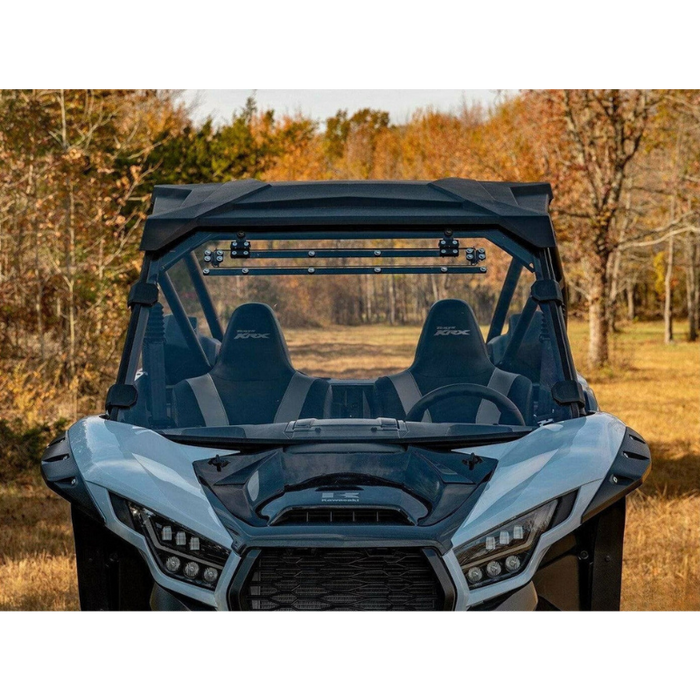 SuperATV Scratch Resistant Vented Full Windshield for Kawasaki KRX