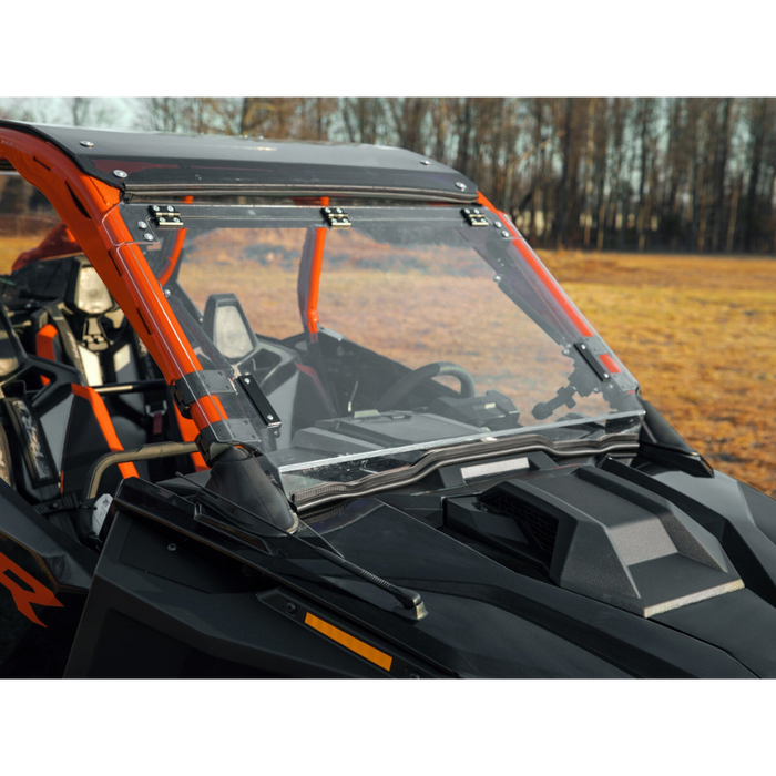 SuperATV Scratch Resistant Flip Windshield for Polaris RZR Pro R