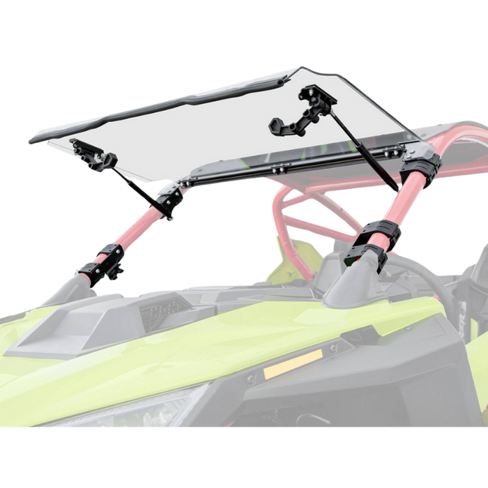 SuperATV Scratch Resistant Flip Windshield for Polaris RZR Turbo R