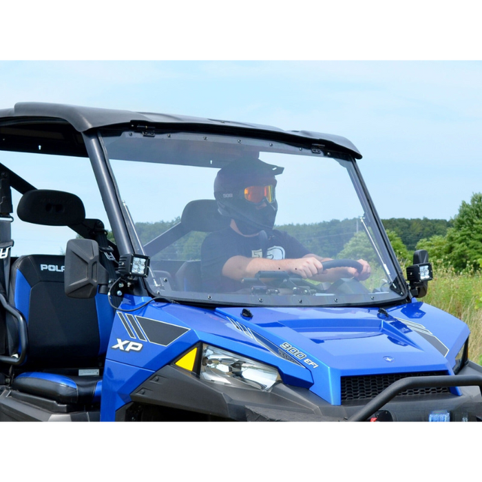 SuperATV Scratch Resistant Flip Windshield for Polaris Ranger XP 900