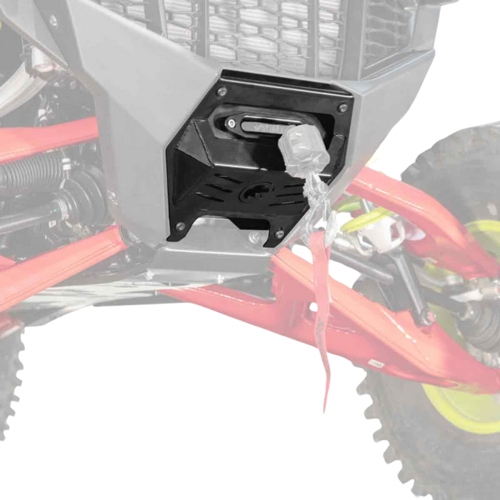 SuperATV Winch Mounting Plate for Polaris RZR Turbo R