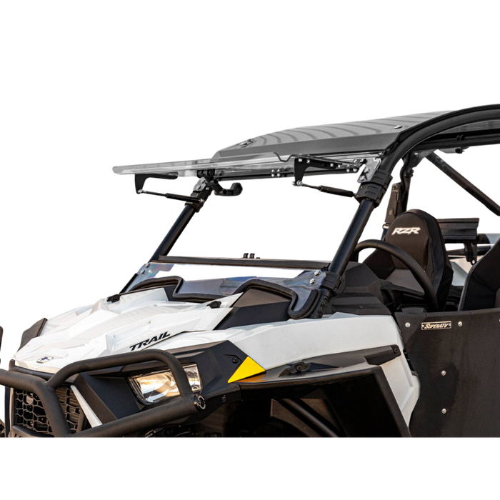 SuperATV Scratch Resistant Flip Windshield for Polaris RZR Trail S 900