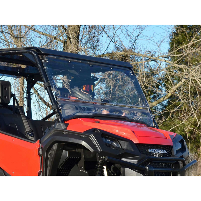 SuperATV Scratch-Resistant Flip Windshield for Honda Pioneer 1000