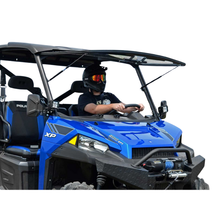 SuperATV Scratch Resistant Flip Down Windshield for Polaris Ranger XP 570