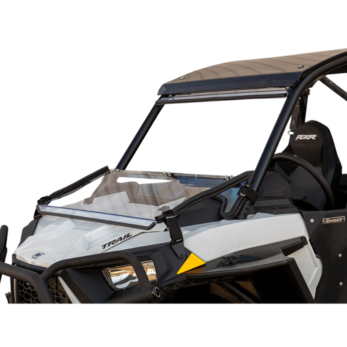 SuperATV Scratch Resistant Flip Down Windshield for Polaris RZR Trail S 1000