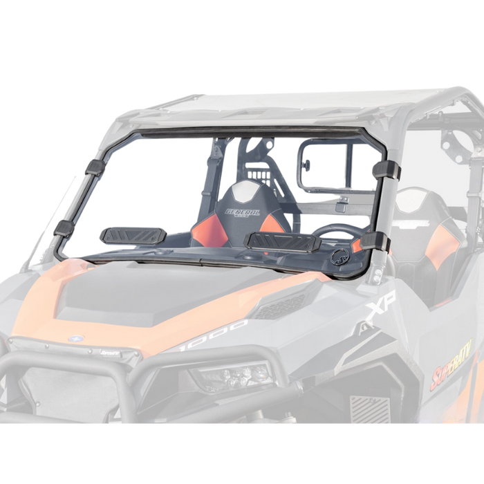 SuperATV Scratch Resistant Vented Full Windshield for Polaris General