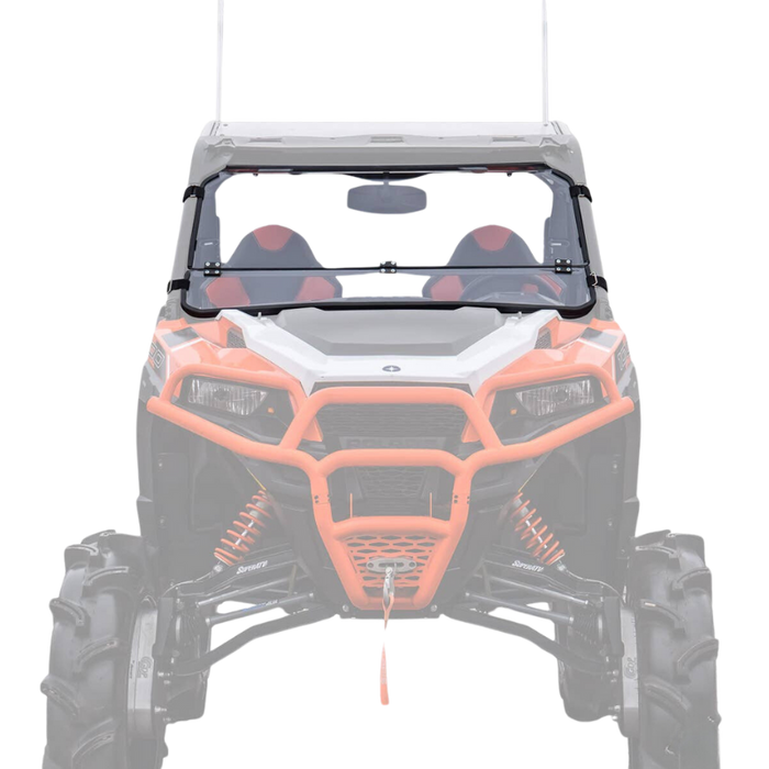 SuperATV Scratch Resistant Flip Down Windshield for Polaris General