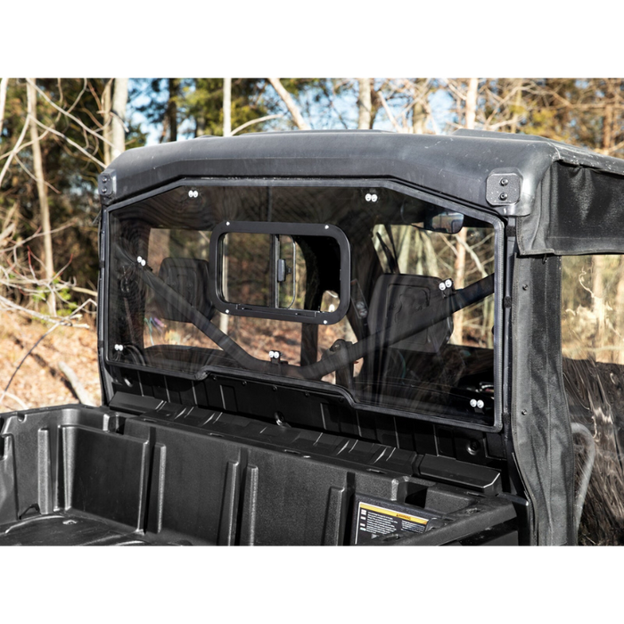 SuperATV Sliding Rear Windshield for Can-Am Defender