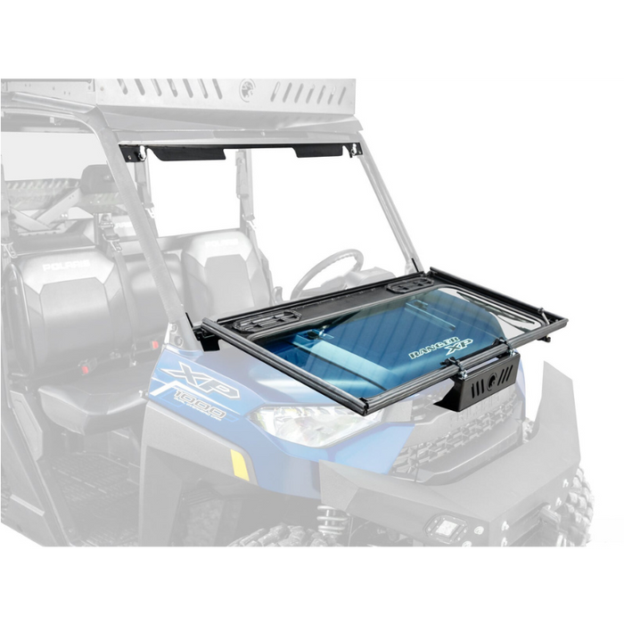 SuperATV Flip Down Glass Windshield for Polaris Ranger XP 1000