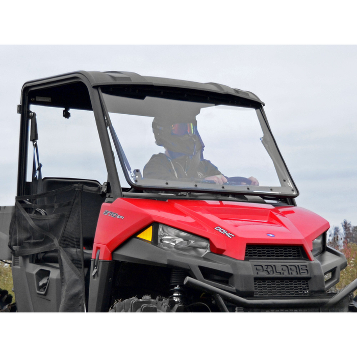 SuperATV Scratch Resistant Flip Windshield for Polaris Ranger Midsize