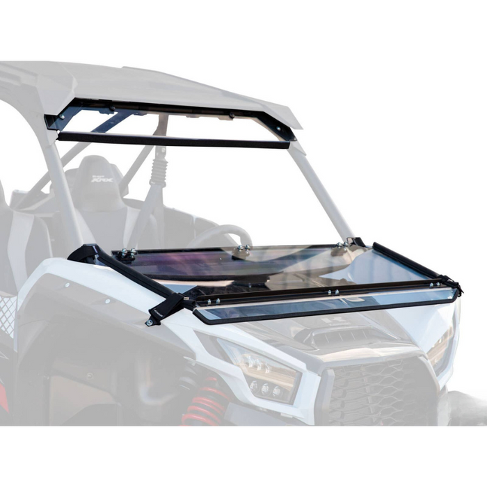 SuperATV Scratch Resistant Flip Down Windshield for Kawasaki KRX