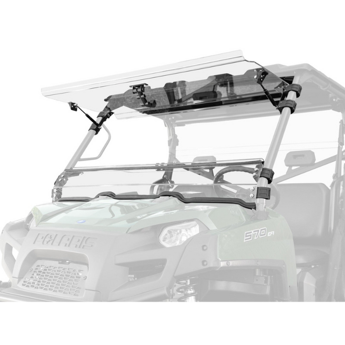 SuperATV Scratch Resistant Flip Windshield for Polaris Ranger 900 Diesel