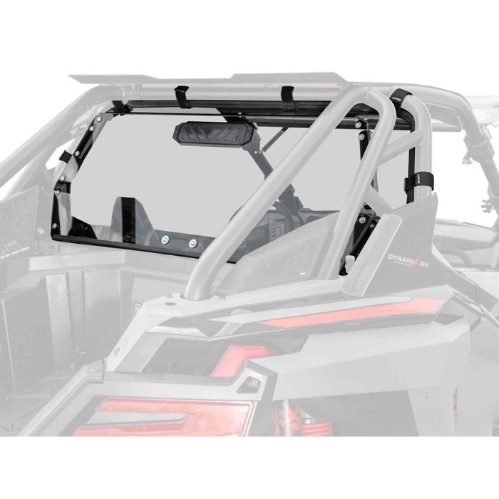 SuperATV Vented Rear Windshield for Polaris RZR Turbo R