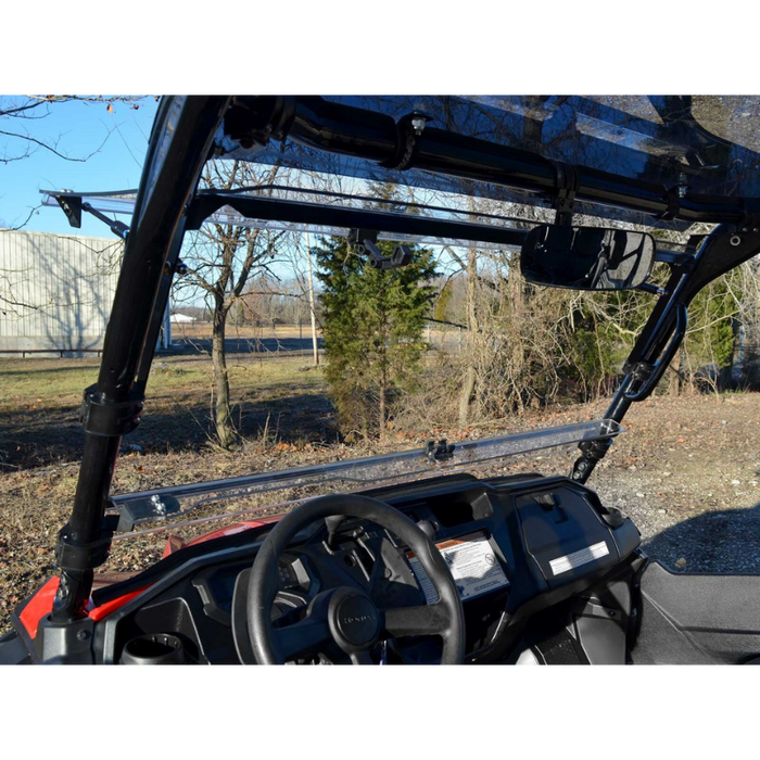 SuperATV Scratch-Resistant Flip Windshield for Honda Pioneer 1000