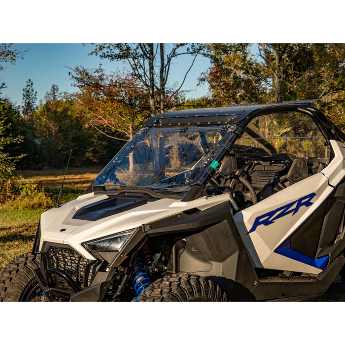 SuperATV Scratch Resistant Flip Windshield for Polaris RZR Pro XP