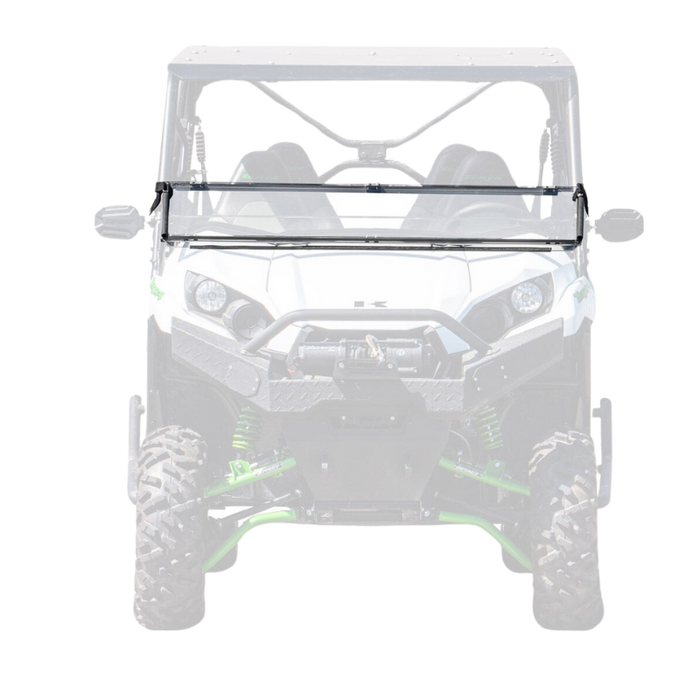 SuperATV Scratch Resistant Flip Down Windshield for Kawasaki Teryx