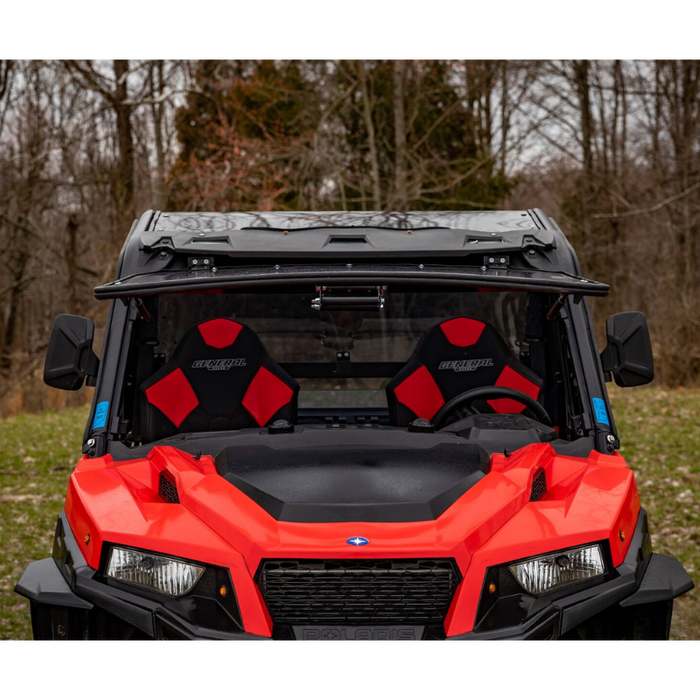 SuperATV Scratch Resistant Flip Windshield for Polaris General XP 1000