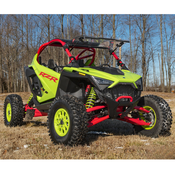 SuperATV Scratch Resistant Flip Windshield for Polaris RZR Pro R