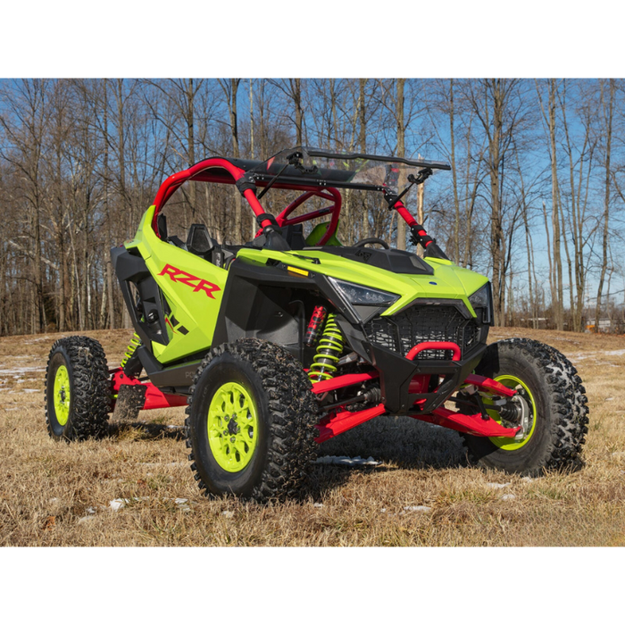 SuperATV Scratch Resistant Flip Windshield for Polaris RZR Turbo R