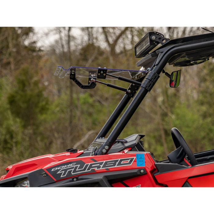 SuperATV Scratch Resistant Flip Windshield for Polaris RZR S 1000