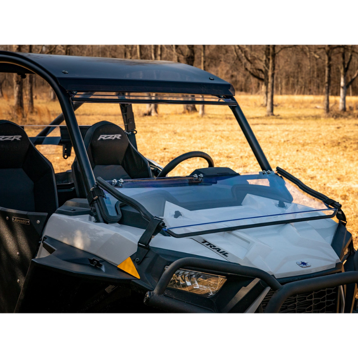 SuperATV Scratch Resistant Flip Down Windshield for Polaris RZR Trail S 900