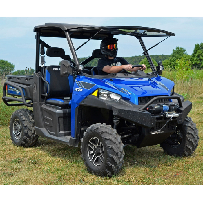 SuperATV Scratch Resistant Flip Down Windshield for Polaris Ranger XP 570