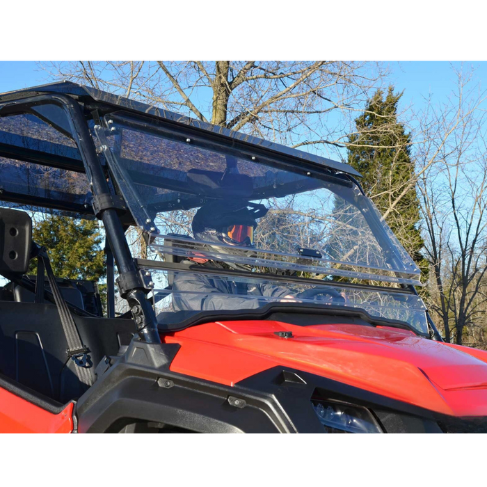 SuperATV Scratch-Resistant Flip Windshield for Honda Pioneer 1000