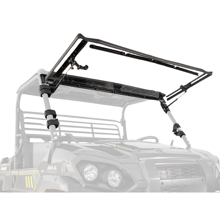 SuperATV Scratch Resistant Flip Windshield for Kawasaki Mule Pro