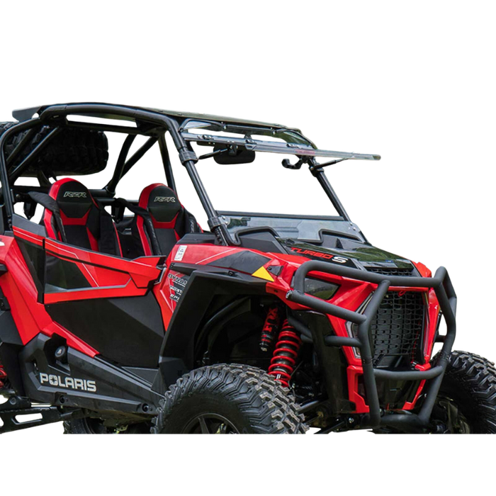 SuperATV Scratch Resistant Flip Windshield for Polaris RZR Turbo S