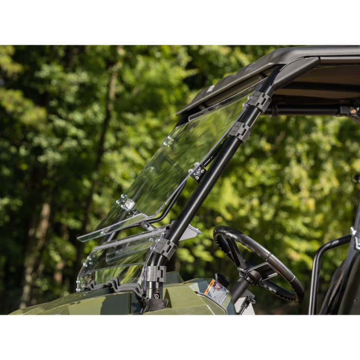 SuperATV Scratch Resistant Flip Windshield for Polaris Ranger 800