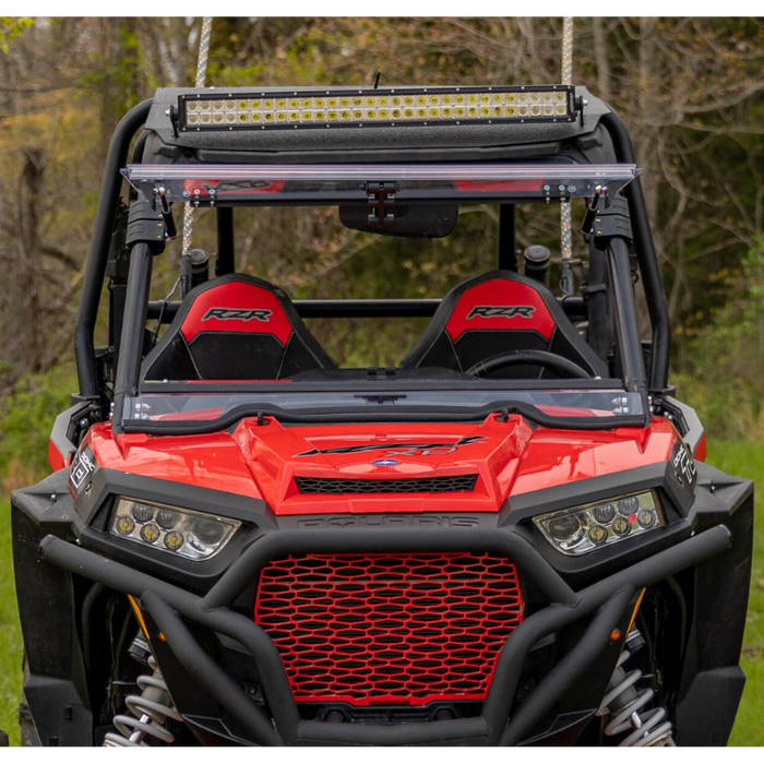 SuperATV Scratch Resistant Flip Windshield for Polaris RZR S 1000