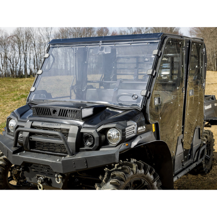 SuperATV Scratch Resistant Full Windshield for Kawasaki Mule Pro