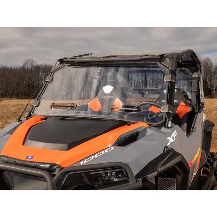 SuperATV Scratch Resistant Vented Full Windshield for Polaris General