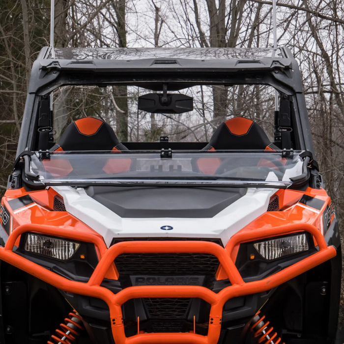 SuperATV Scratch Resistant Flip Down Windshield for Polaris General