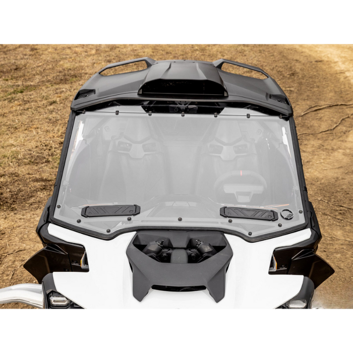 SuperATV Scratch Resistant Vented Full Windshield for Can-Am Maverick R