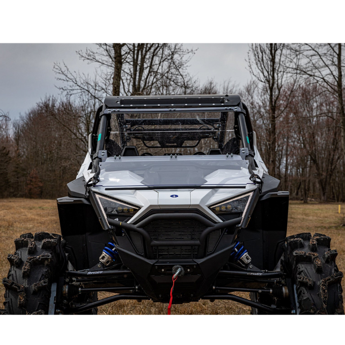 SuperATV Scratch Resistant Flip Down Windshield for Polaris RZR Pro XP