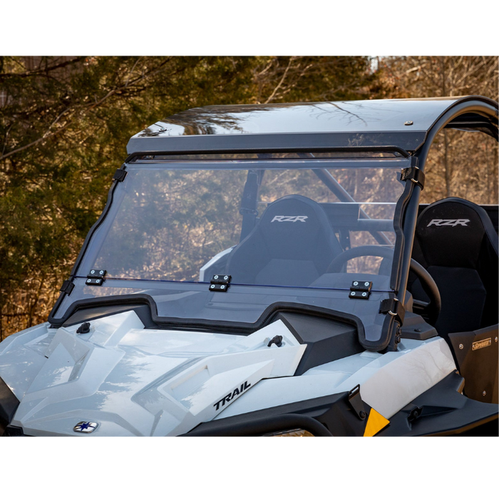 SuperATV Scratch Resistant Flip Down Windshield for Polaris RZR Trail S 1000