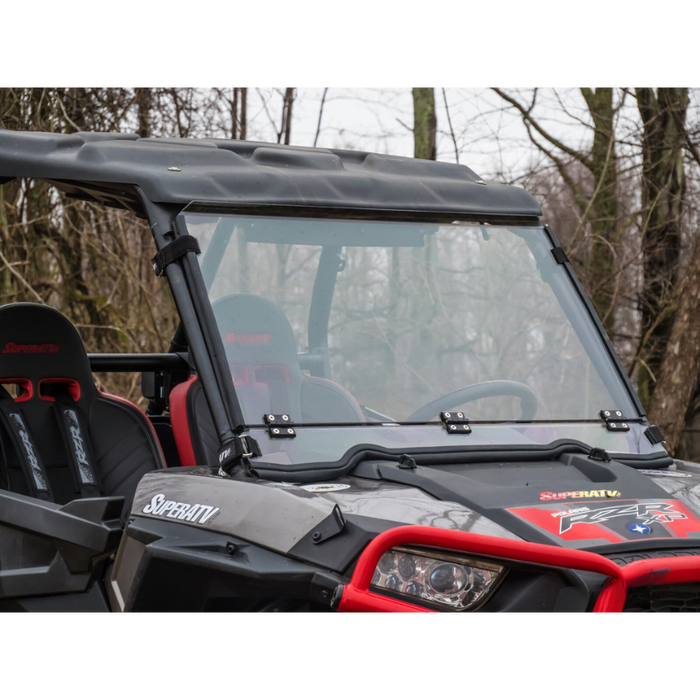 SuperATV Scratch Resistant Flip Down Windshield for Polaris RZR XP 1000